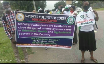 Just In: Aggrieved Npower Beneficiaries Protest In Abuja, Make Demands (Photos)