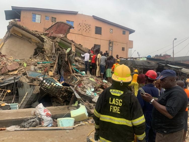 Three-Storey Building Collapses In Lagos