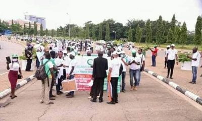 Just In: Aggrieved Npower Beneficiaries Protest In Abuja, Make Demands (Photos)