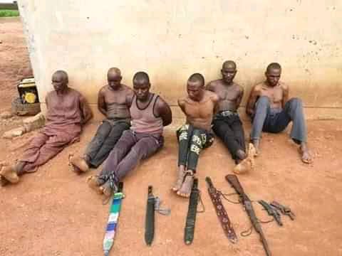 'Fulani Terrorists' Terrorising Southern Kaduna Arrested, Weapons Recovered (Photos)