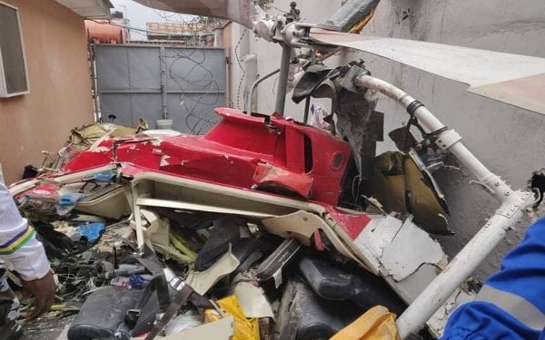 Helicopter Crashes Into Building In Lagos
