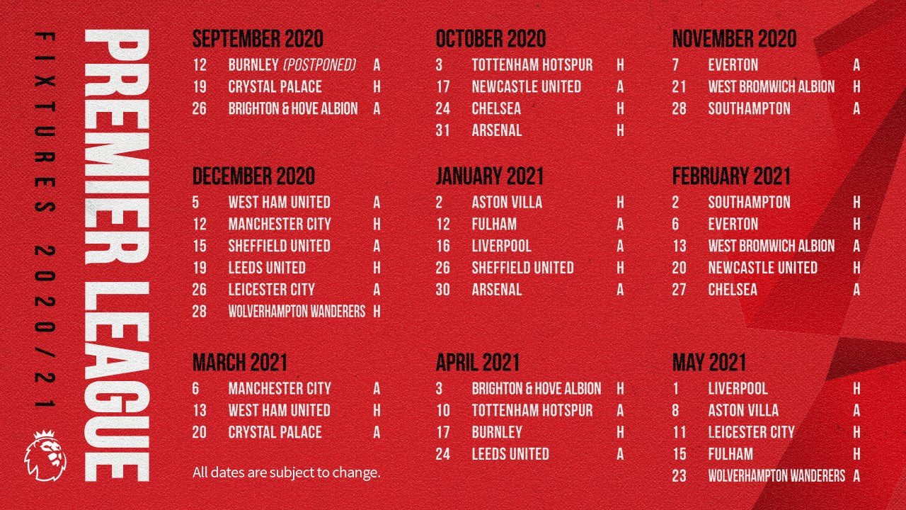 Man united premier league 2025 fixtures