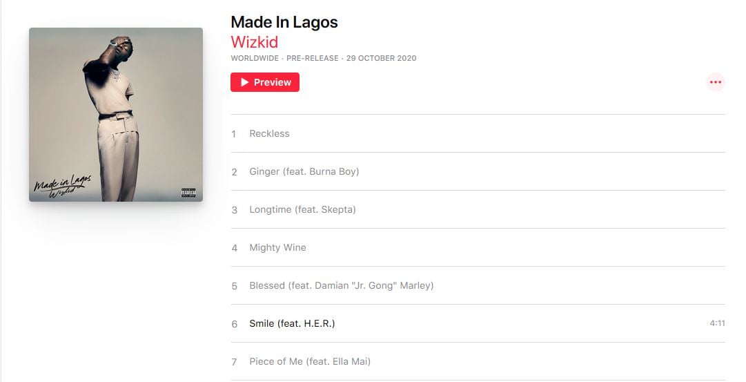 Wizkid's #MadeInLagos Album Is Out (Listen And Download Here)