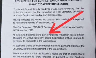 Nigerians React As ABSU Ask Students To Pay ‘Pandemic Prevention Fee’