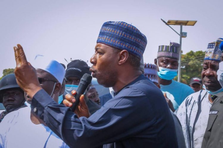 Governor Zulum was in Yimirshika, Azare, Sabon-Kasuwa and Shafa