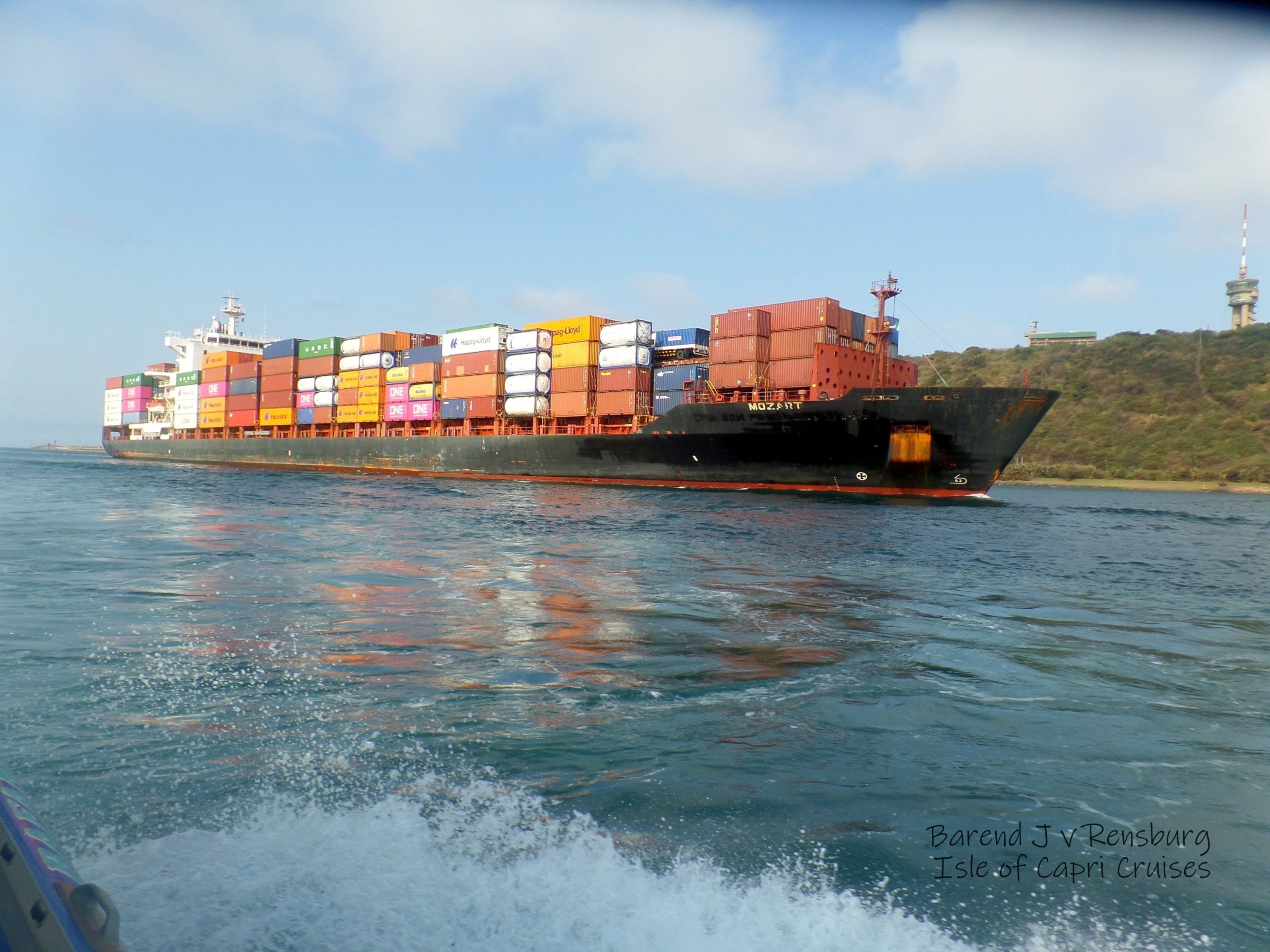 The M/V Mozart container ship is seen near Durban, South Africa, Sept. 16, 2020. (Reuters Photo)