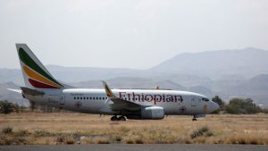 In Zambia, an Ethiopian Airlines plane lands on the runway of an airport under construction 15km from its arrival airport.
