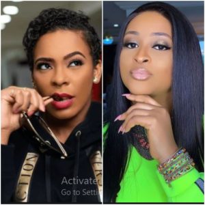 Actress Etinosa Drags Reality TV Star TBoss By ‘The Hair’  Over Moustache Statement