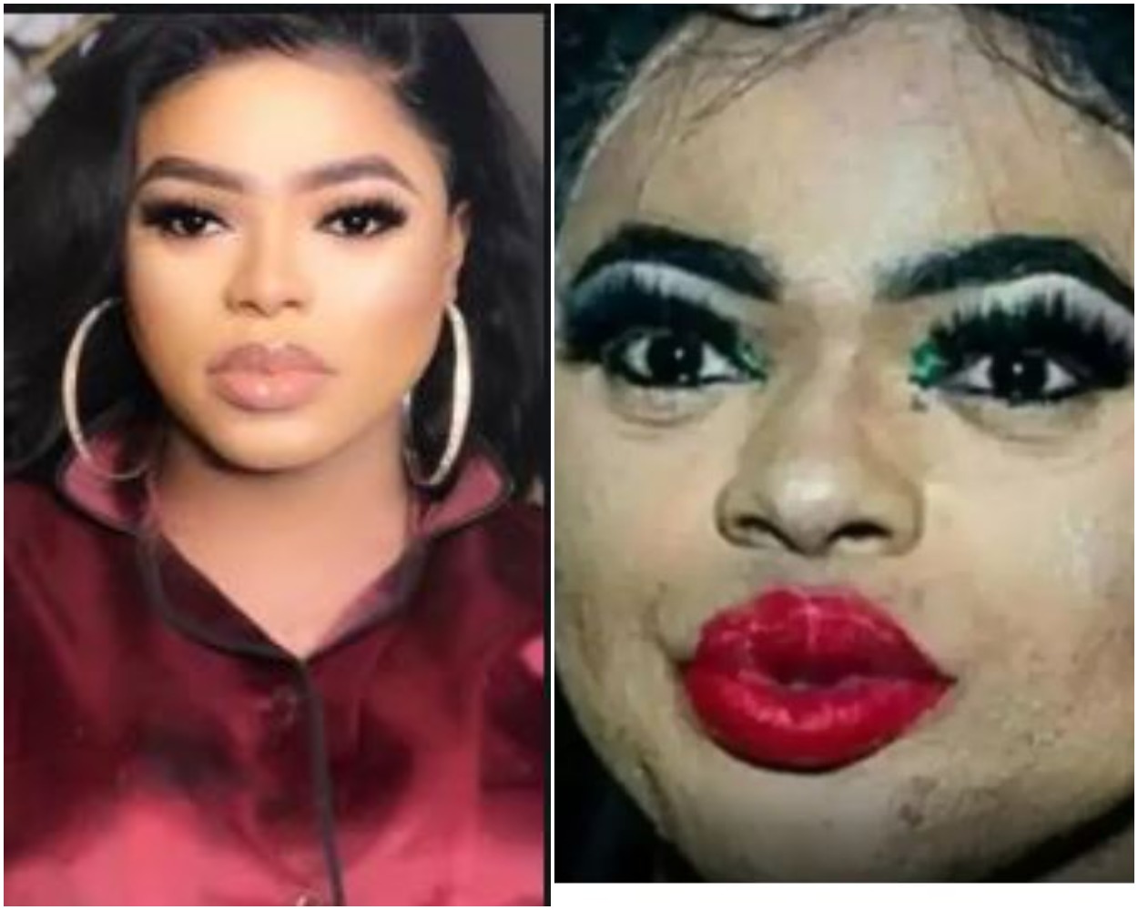 Nigerians Mock Bobrisky After An Old Photo Of His 'Real' Face Surfaces On Internet