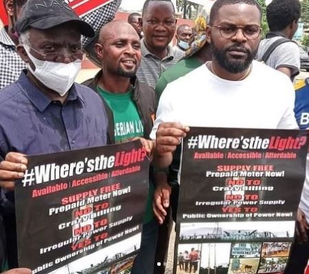 Human Rights Lawyer, Femi Falana And Son, Falz, Storms The Streets, Protest Against Bad Governance