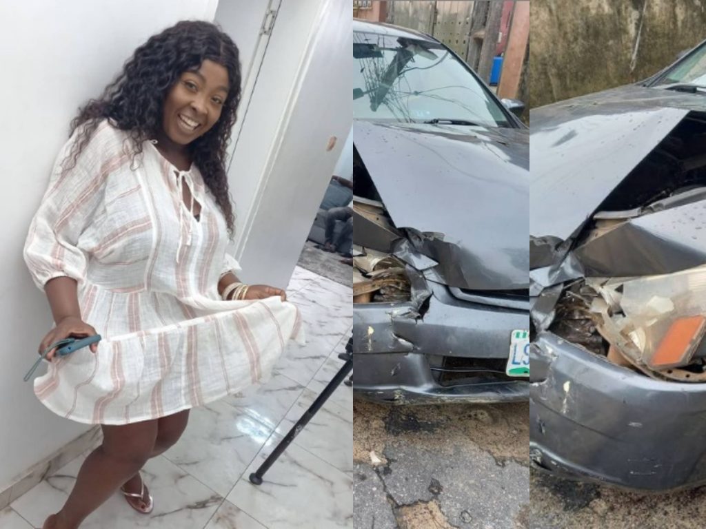 Popular OAP, Lolo And Her Children Escape Death In Ghastly Car Accident