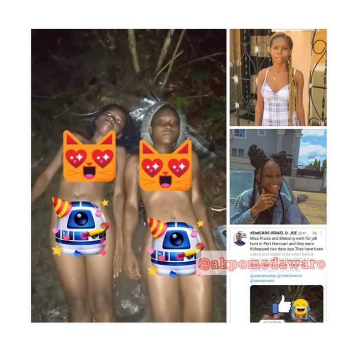 Graphic Photos: 2 Female Job Seekers Kidnapped In Port Harcourt By Human Parts Dealers
