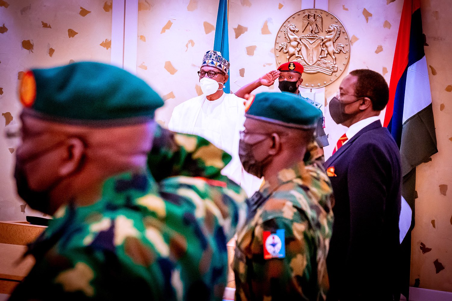 Photo News: Buhari Returns From Senegal, Holds Emergency Security Meeting