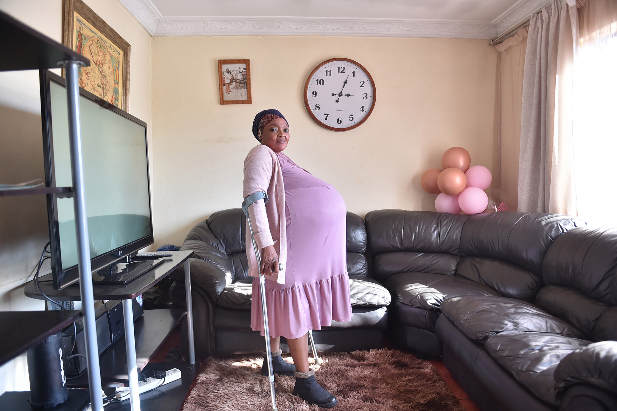 Gosiame Thamara Sithole said her pregnancy was natural and had not received any fertility treatment.