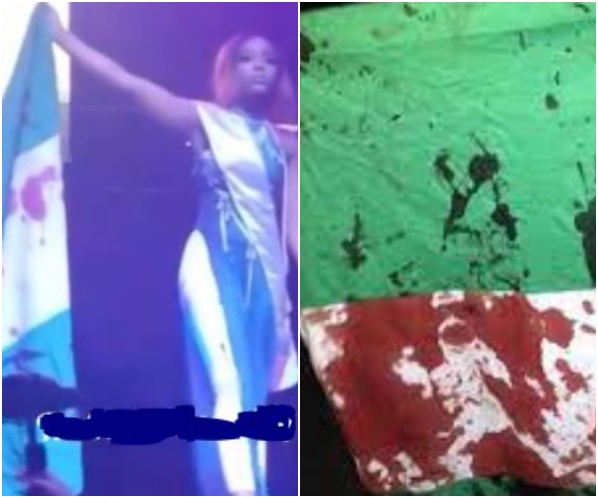 Miss Africa, Janet Displays Popular Bloodied Flag During Contest