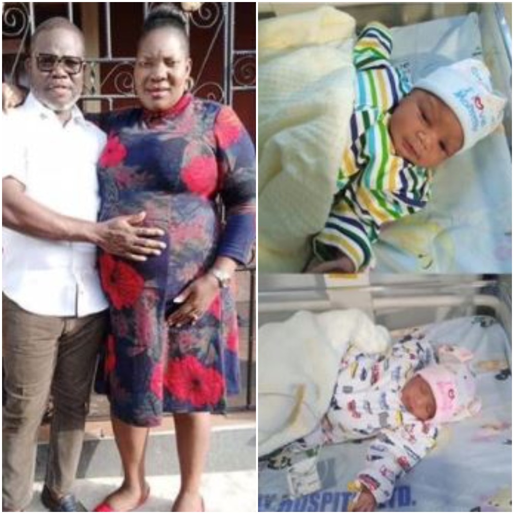 Nigerian Couple Welcomes A Set Of Twins After 21years Of Marriage