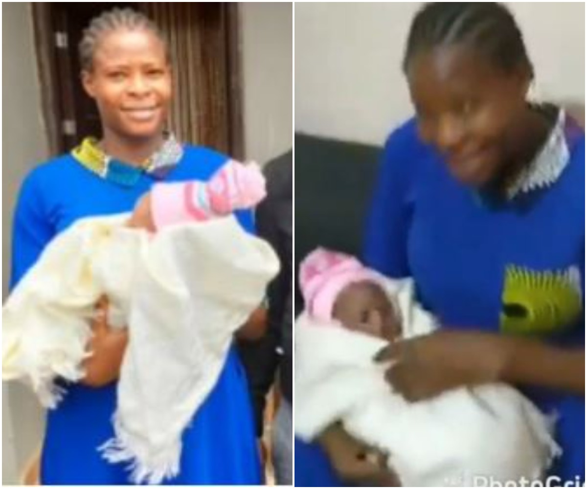 Photos Of Teenage #EndSARS Protester And Her Baby After Being Granted Bail