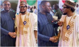 Ubi Franklin Strikes A Pose With Adamu Garbu