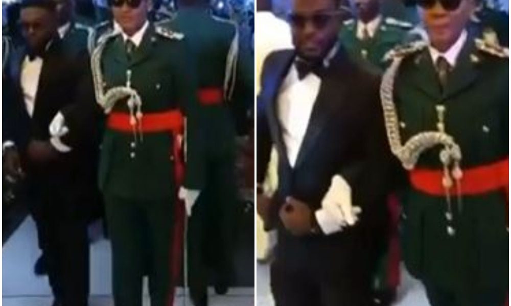 Why Does The Groom Looks Scared - Reactions As Female Officer Marries The Love Of Her Life
