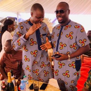 Abba Kyari Strikes Pose With Obi Cubana At A Friend's Father Burial