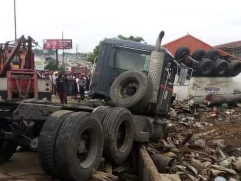 Many Dead As Tanker Crashes Into Ibadan Market