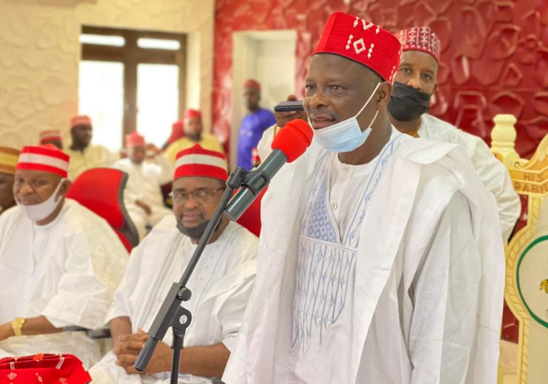 Rabiu Musa Kwankwaso addressing his supporters