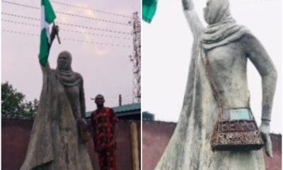 'Place It At Lekki Tollgate' Nigerian React To Viral Statue Of Freedom Fighter, Aisha Yesufu