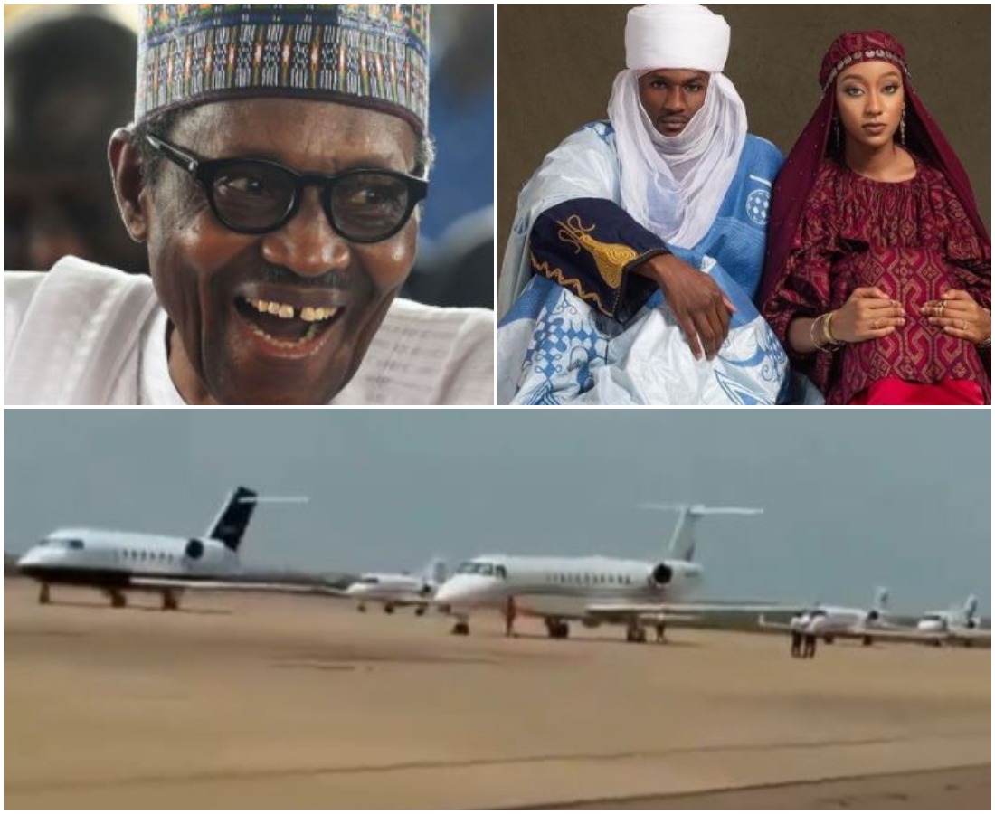 Private Jet at Buhari's son weddings