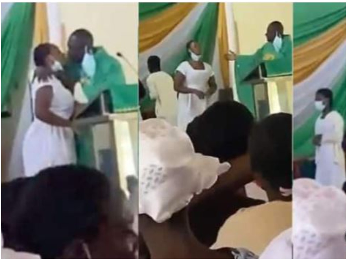 Reverend Father Kisses The Mouth Of His Female Students
