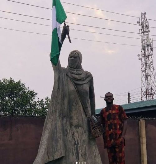 Viral Statue Of Freedom Fighter, Aisha Yesufu