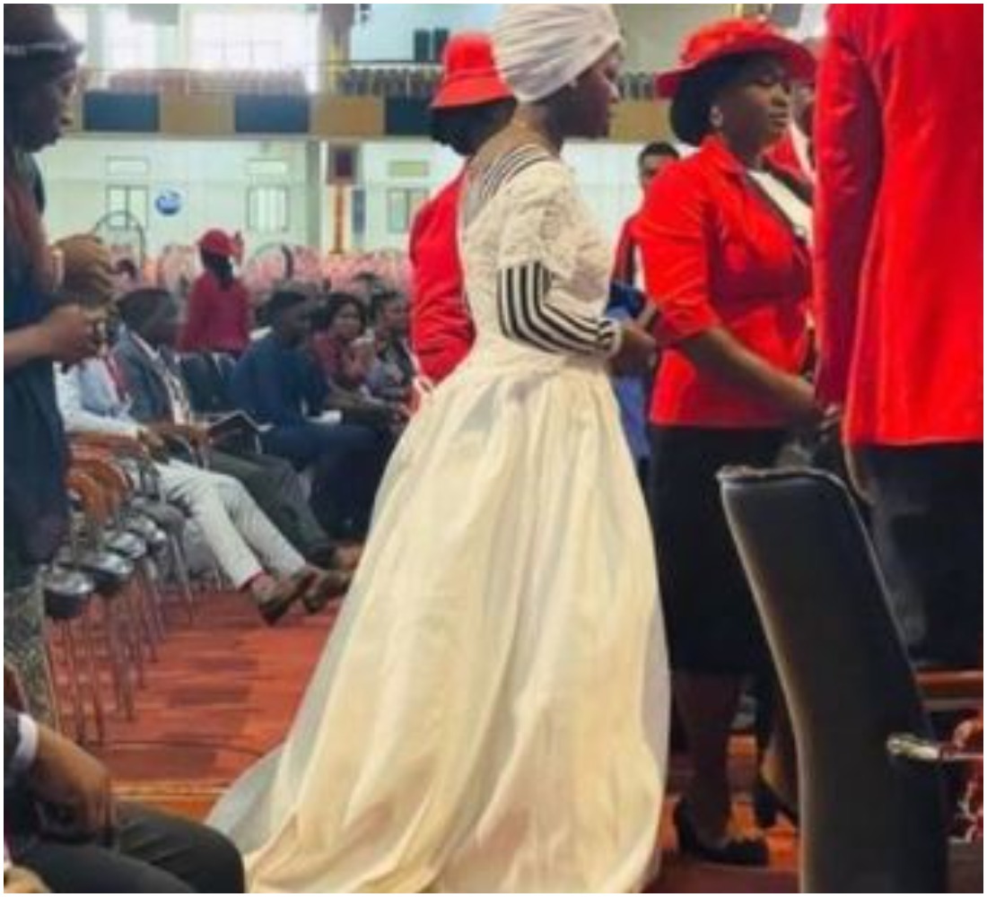 Woman &#39;Looking For Husband&#39; Storms Popular Abuja Church Wearing Wedding  Dress To Express Her Faith For Her Marital Breakthrough | Nigeria News