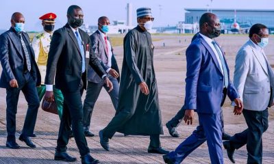 Buhari and bodyguards