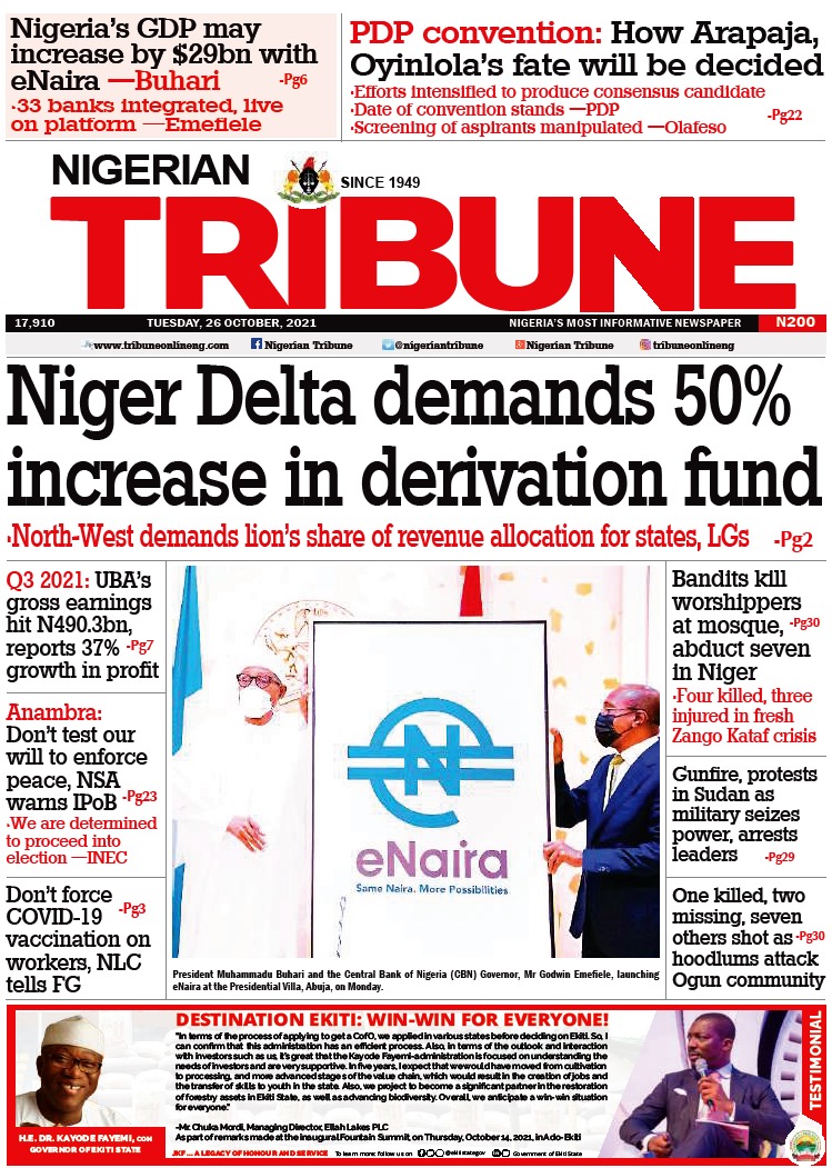 Front Pages Of Nigerian Newspapers Today