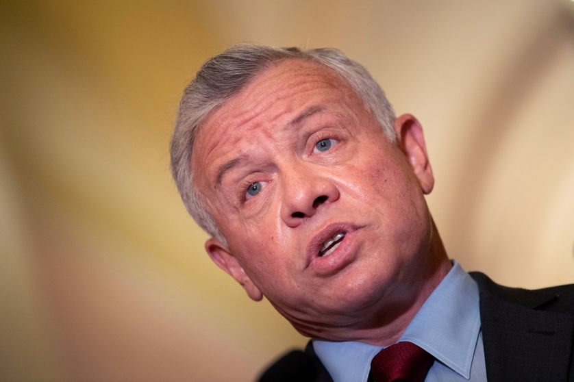 King Abdullah II in July 2021, in Washington. • Credits: Brendan Smialowski - AFP