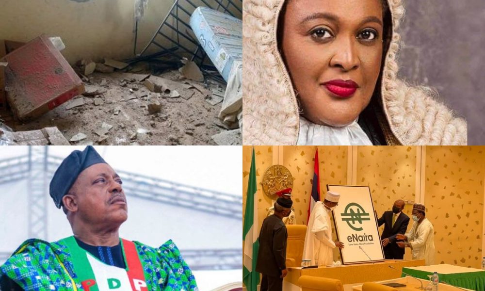 The Week In Review: Buhari Launches eNaira, Security Operatives Invade Odili’s Home, Secondus Fails To Stop PDP Convention And More…