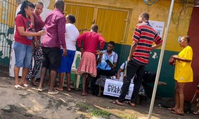 Electorate casting votes during Anambra 2021 Governorship Election