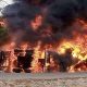Seven Women Burnt To Death As Bus Explodes On Sagamu-Benin Expressway