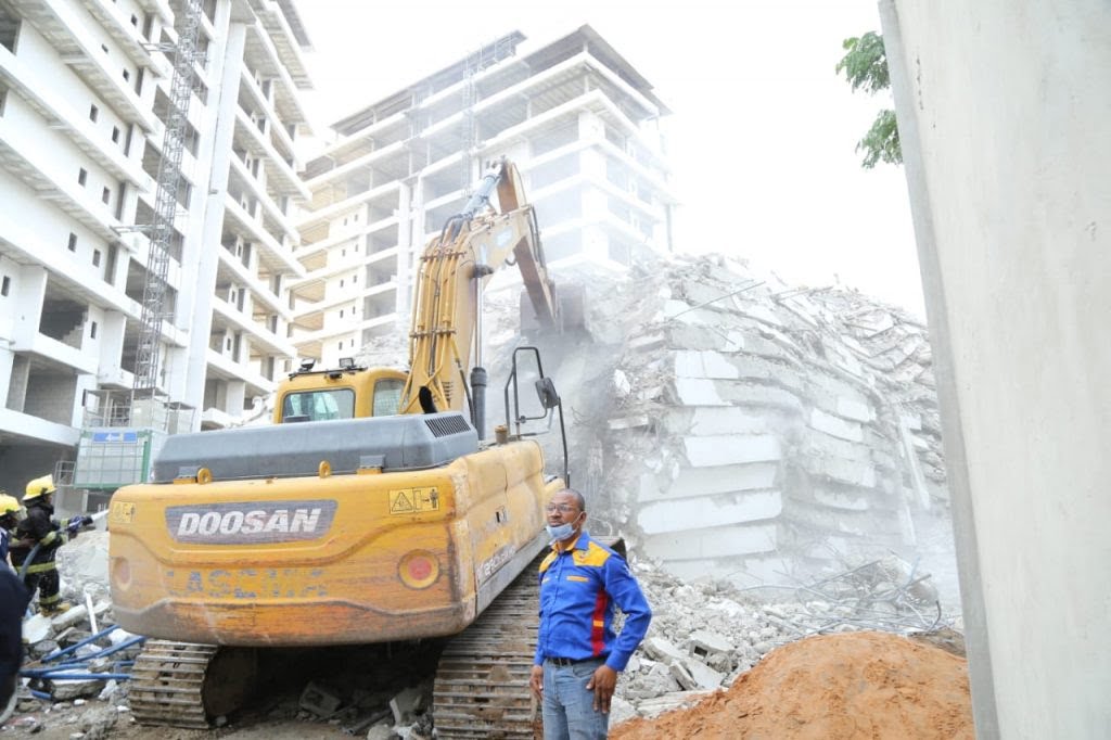 Death Toll Rises To 14 As IGP Visits Scene Of Ikoyi Building Collapse