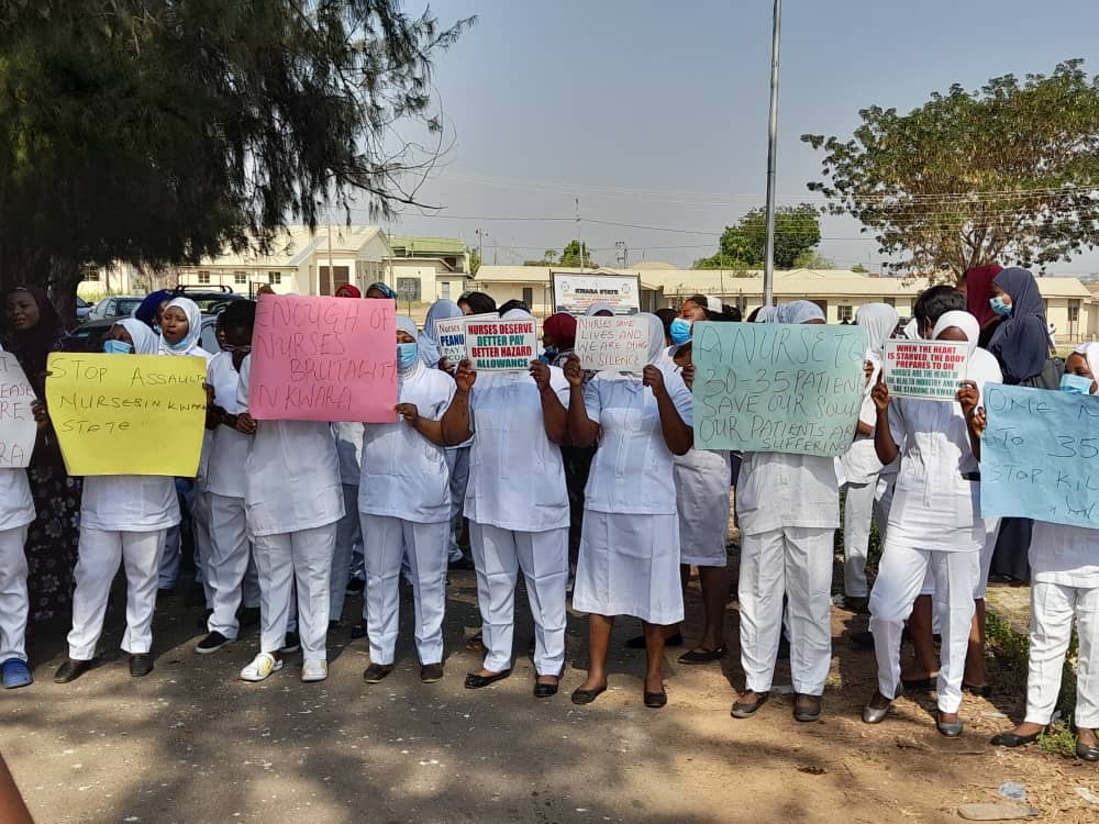 Exclusive: Nurses Embark On Strike, Laments Assault In Kwara (Photos)