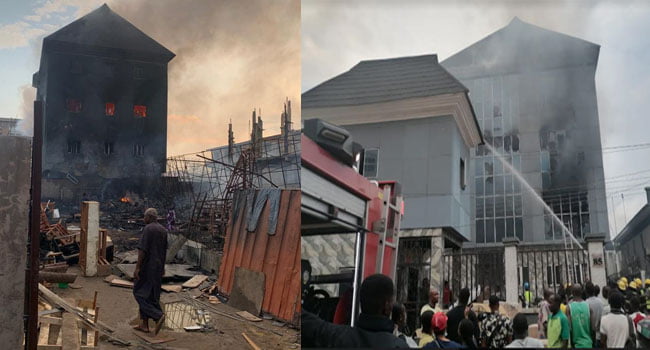 Properties Destroyed As Fire Guts Popular Lagos Market