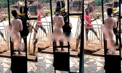 Reactions As Masquerade Is Spotted Wooing A Lady (Video)