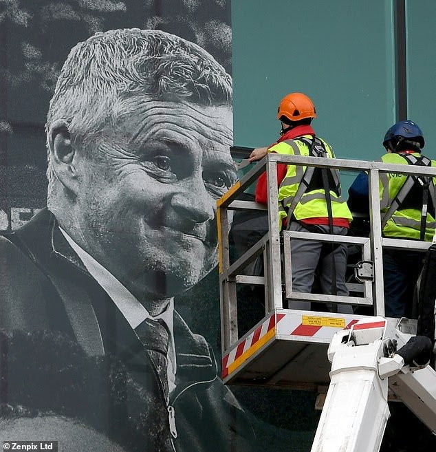 Ole Gunnar Solskjaer's Giant Mural Torn Outside Manchester United Stadium (Photos)
