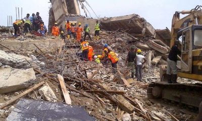 ust in: Three-storey building under construction collapses in Lagos