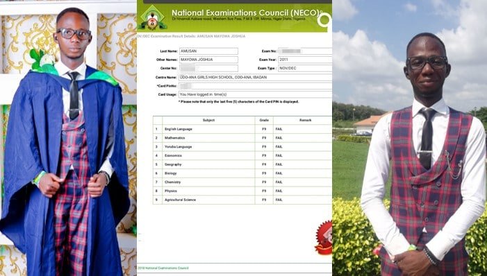 Young Nigerian Man Who Had F9 Parallel In NECO Bags First-Class