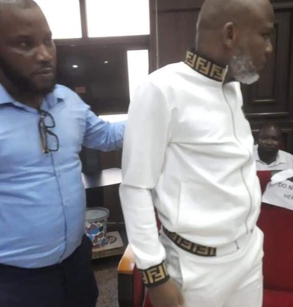 See Photos Of Nnamdi Kanu In Court Today