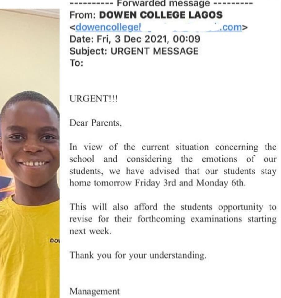 Sylvester Oromoni: Dowen College Shuts Down
