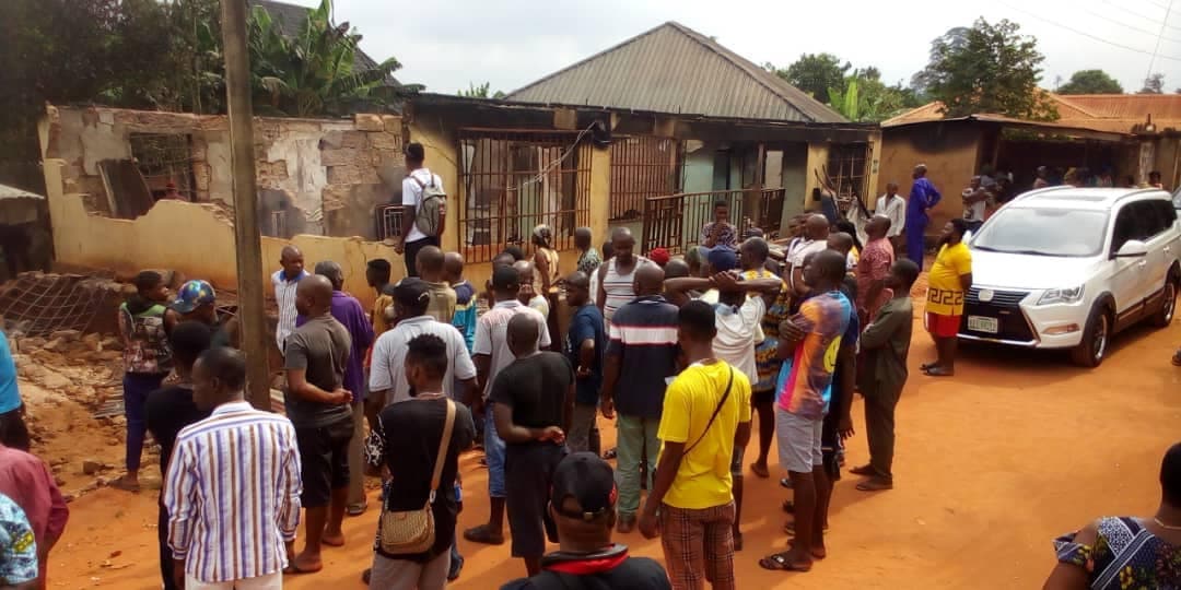 69-Year-Old Blind Man Burnt To Ashes In Anambra House Fire - [Photos]