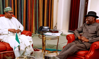Jonathan Visits Buhari In Aso Rock