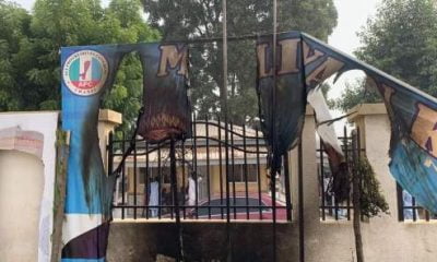 JUST IN: APC Headquarters In Kano Set Ablaze - [Photos]