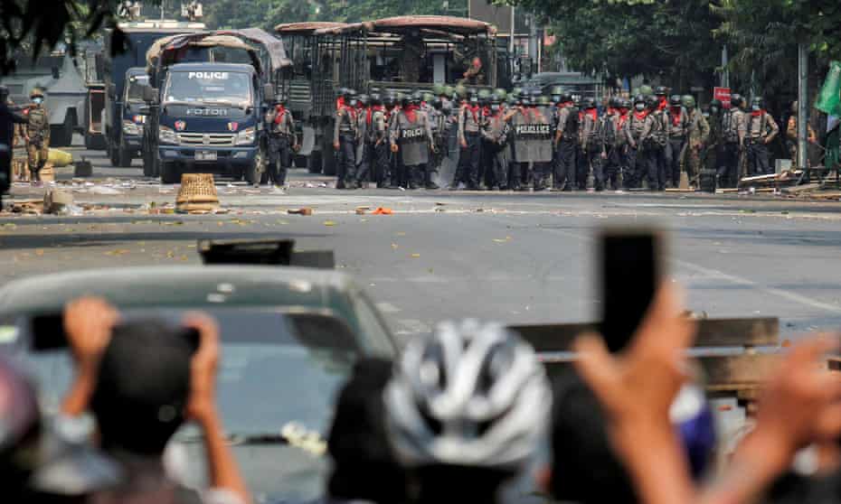Myanmar Soldier's Car Rams Into Protesters, Kill Five - [Photos]